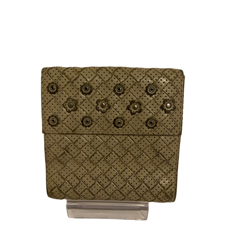 Bottega Veneta Tan Studded Wallet